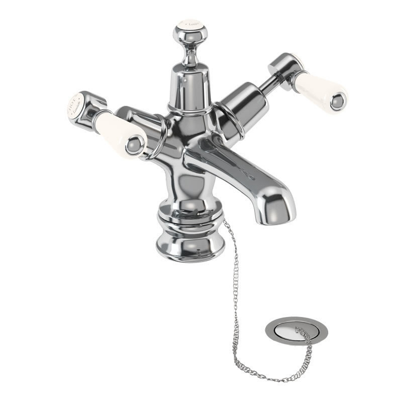 Kensington Medici Regent basin mixer with plug and chain waste